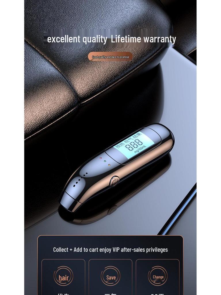 Hochpräziser digitaler Alkoholtester: Tragbarer USB-wiederaufladbarer Alkoholtester zur Selbstprüfung