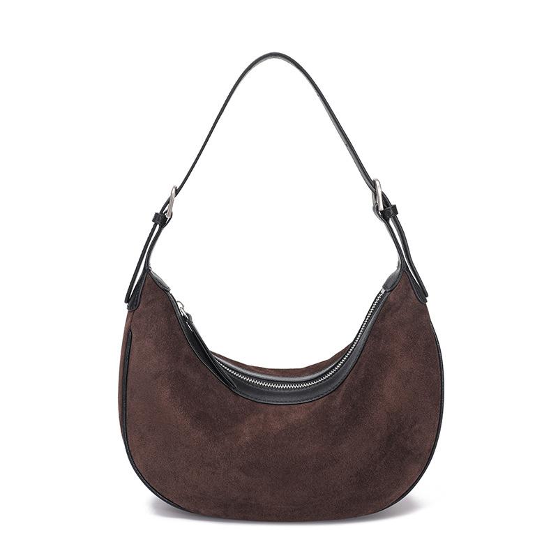 

Winter Luxury Chic Frosted Cowhide Leather Tote Bag - Premium Underarm/Shoulder Cvertible, Elegance Casual Handbag for Women кофейный