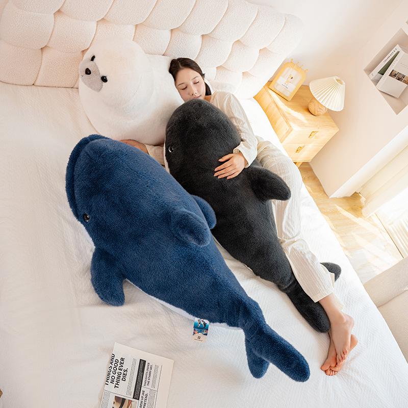 Deep Sea Series Blue Whale Shark Sea Lion Killer Whale Dolphin Animals Plush Super Soft Toys Back Cushion Decor Gifts Gils Boys