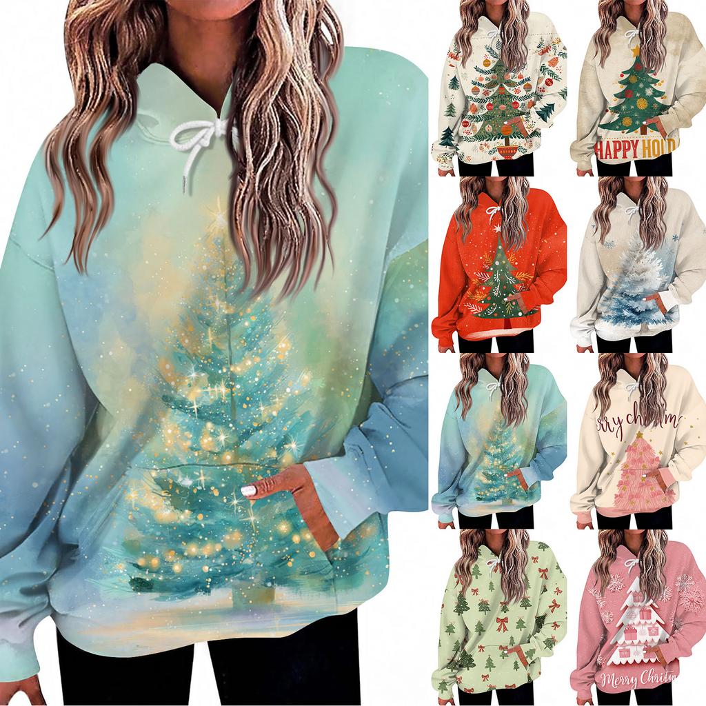 Women's Fashion Daily Casual Hoodie Long Sleeve Printed Top