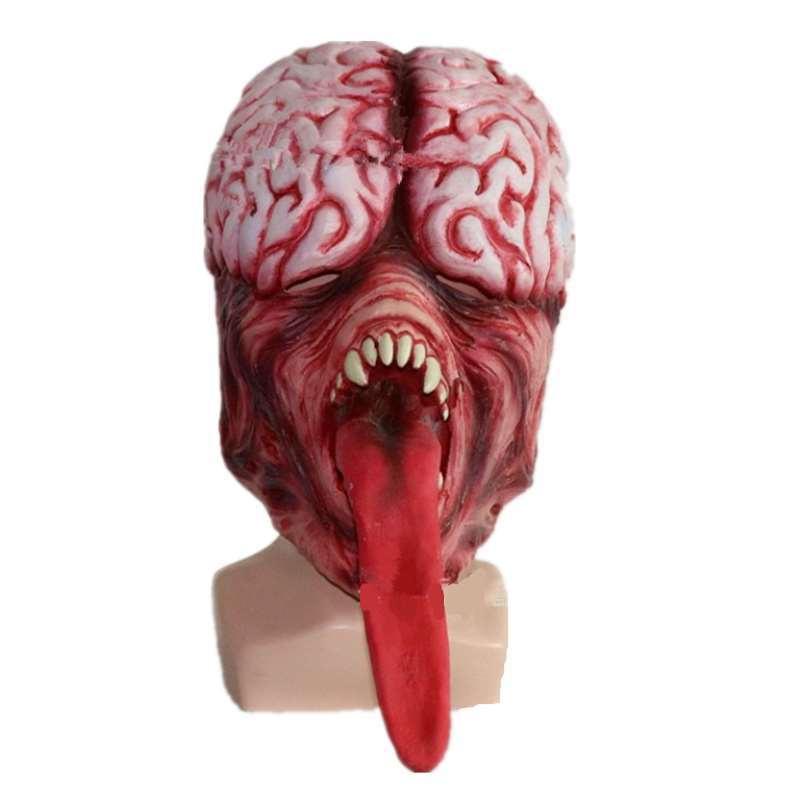 Licker Resident Evil Latex Mask Halloween Creepy Headgear Horror Party Cosplay