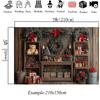 Mocsicka Christmas Home Backdrop Soft Washable Indoor Tree Photo Background Photography Wreath Bear Gift Wood House Decor Banner