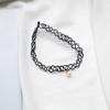 Choker Náhrdelník Černý Klíční kost Tetování Řetízek Hvězda Přívěsek Žena Dívka Coll