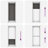 Black Pleated Blind 75X200 Cm Fabric Width 74.4 Cm