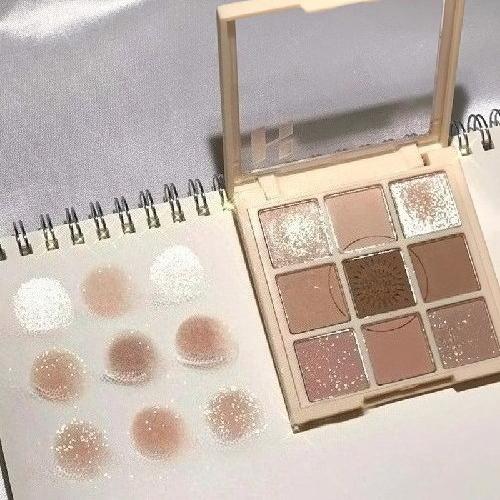 9 farbe Matte Glitter Lidschatten Palette Lidschatten Diamant Schimmer Nude Shiny Make-Up