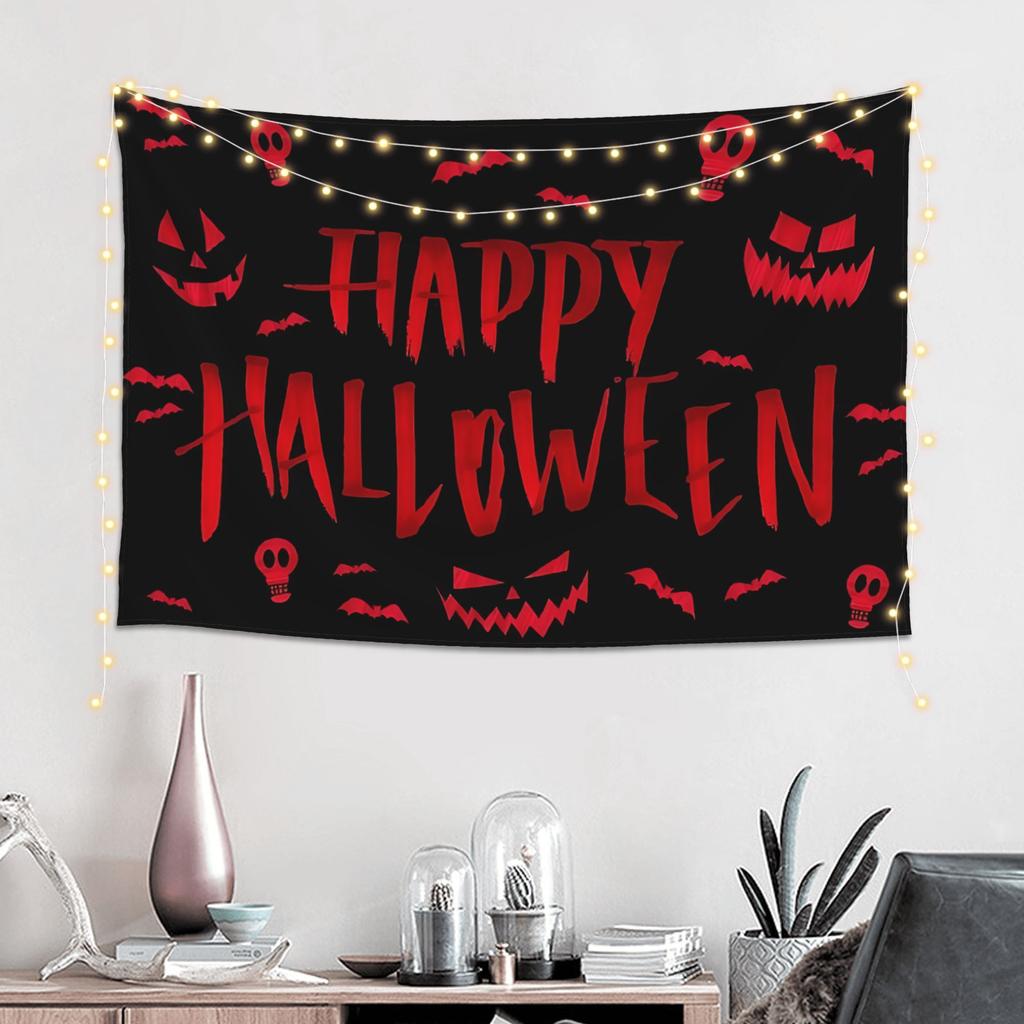 Halloween Girl Pumpkin Mountain Print Tapestry Wall Hanging Blanket Tapestry Home Decor Items Wall Decorations