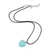 Handmade Copper Wire Winding Natural Crystal Barbie Love Necklace Cute Heart Necklace N567