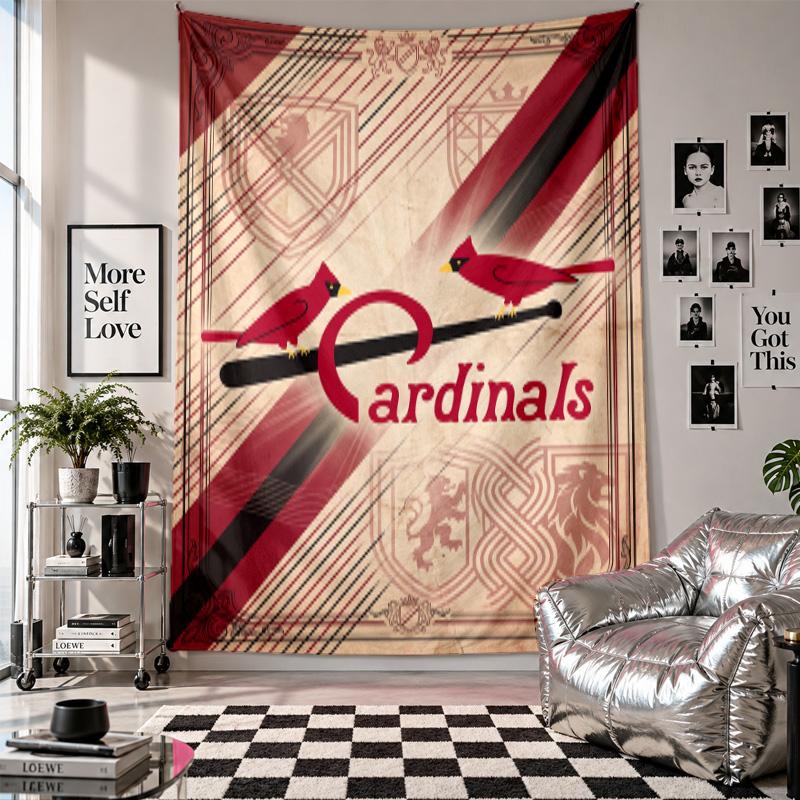 St. Louis Cardinals Wall Tapestry Home Decor Wall Hanging Cloth for Bedroom Living Room Background