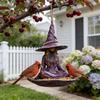 Witch Garden Statue Bird Feeder for Outdoors Resin Hanging Wild Bird Feeder for Outside Patio Backyard Birdwatching