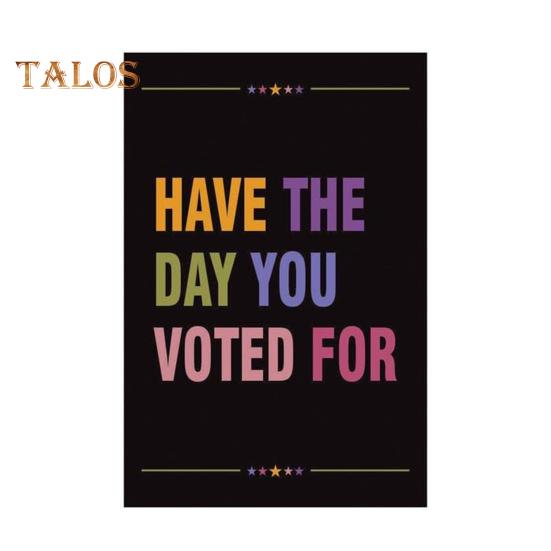 Motstå Hat Hageflagg Dobbeltsidig Anti-Trump Banner Ha Dagen Du Stemte For Utendørs Flagg for Veranda Gårdsplass Plen