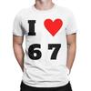 I Heart 67 T Shirt Summer Pure Cotton T Shirts For Unisexs Harajuku Casual Tshirt Short Sleeves Y2k Retro Tops