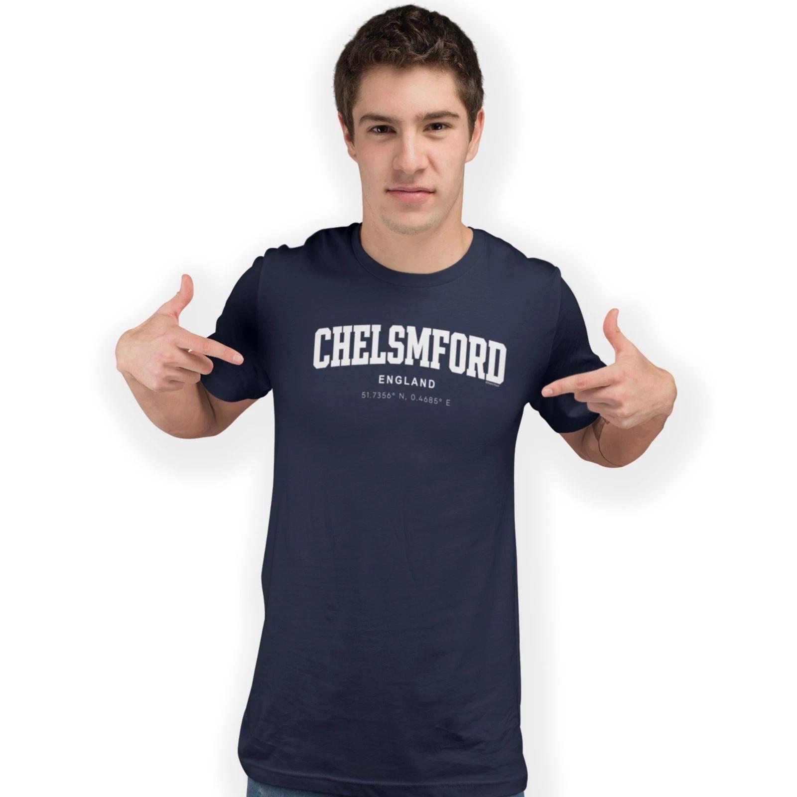 Chelmsford Varsity Style Print With Coordinates Hand Printed T-Shirt 4XL