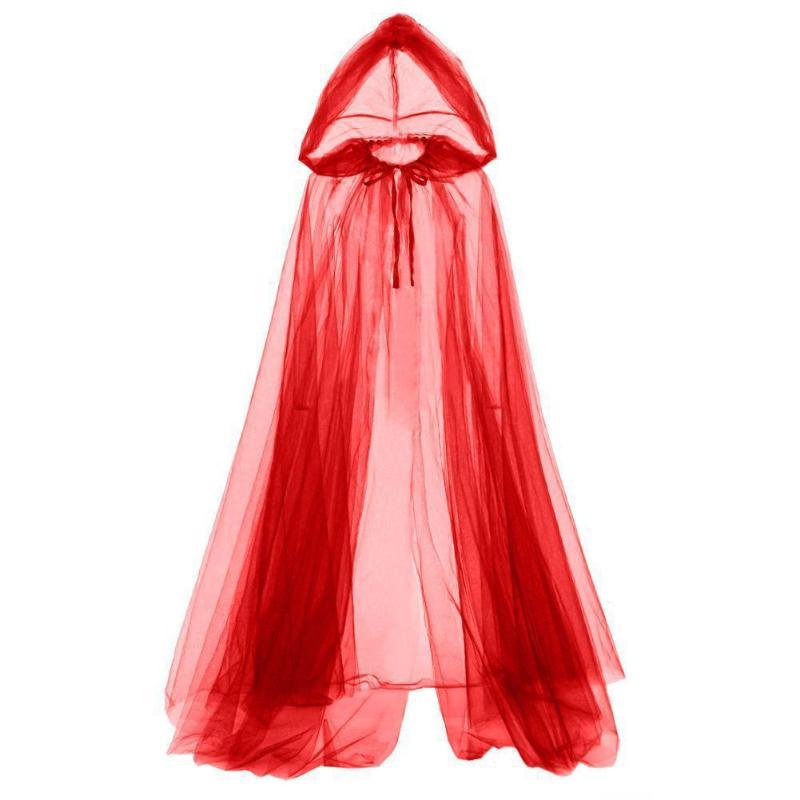 Black Bridal Shawl Witch Vampire Cosplay Cloak Halloween Double Cloak Game Party Costume Props Holiday Dress Up
