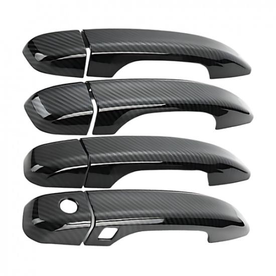 Carbon Fiber Door Exterior Handle Covers For 2018- Honda Accord W/ Smartkey