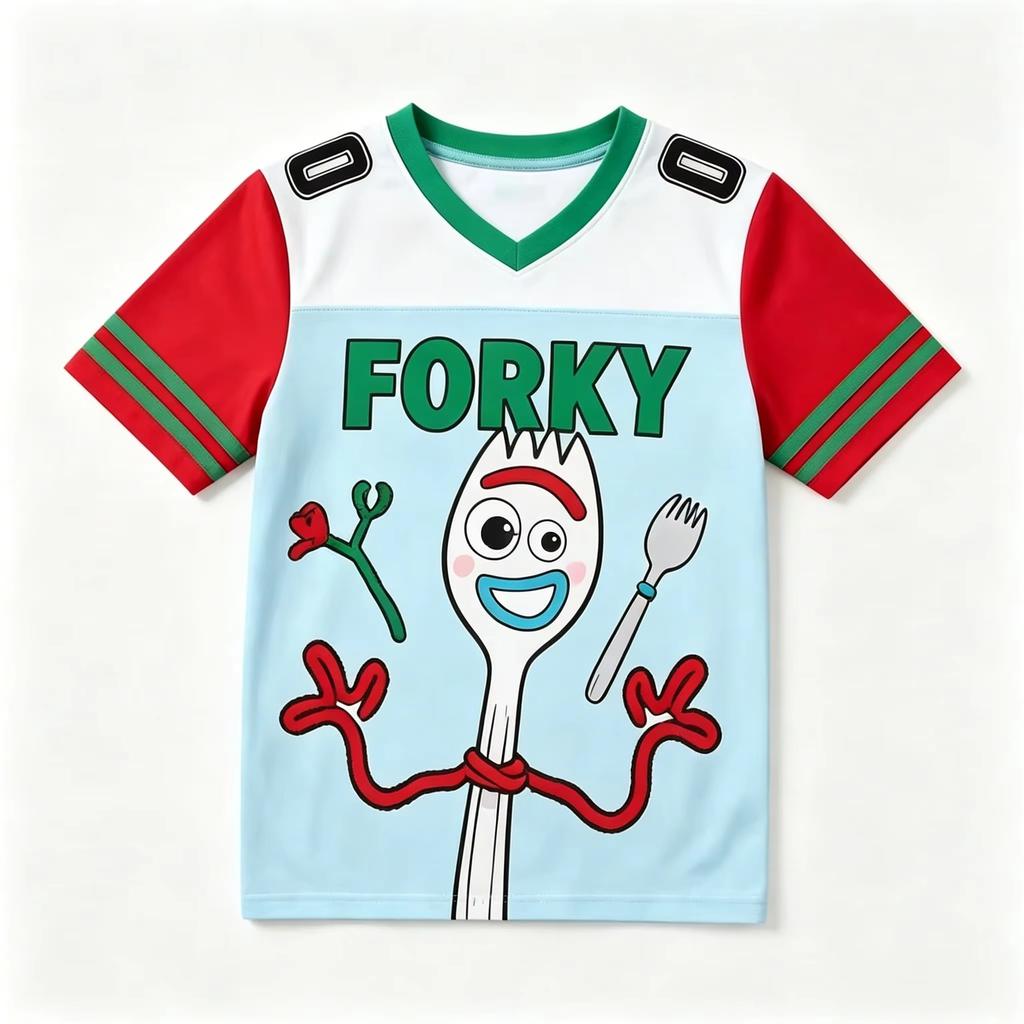 Kids Rex Football Jersey T‑Shirt Toy Story Print Short Sleeve Sport Tee Boys Girls Cartoon Anime Sportswear Casual Children Tops