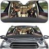 Talayituse Funny Family Dogs Print Windshield Sunshade for Car SUV Truck Foldable Uv Ray Reflector Front Window Sun Shade Visor Shield Cover