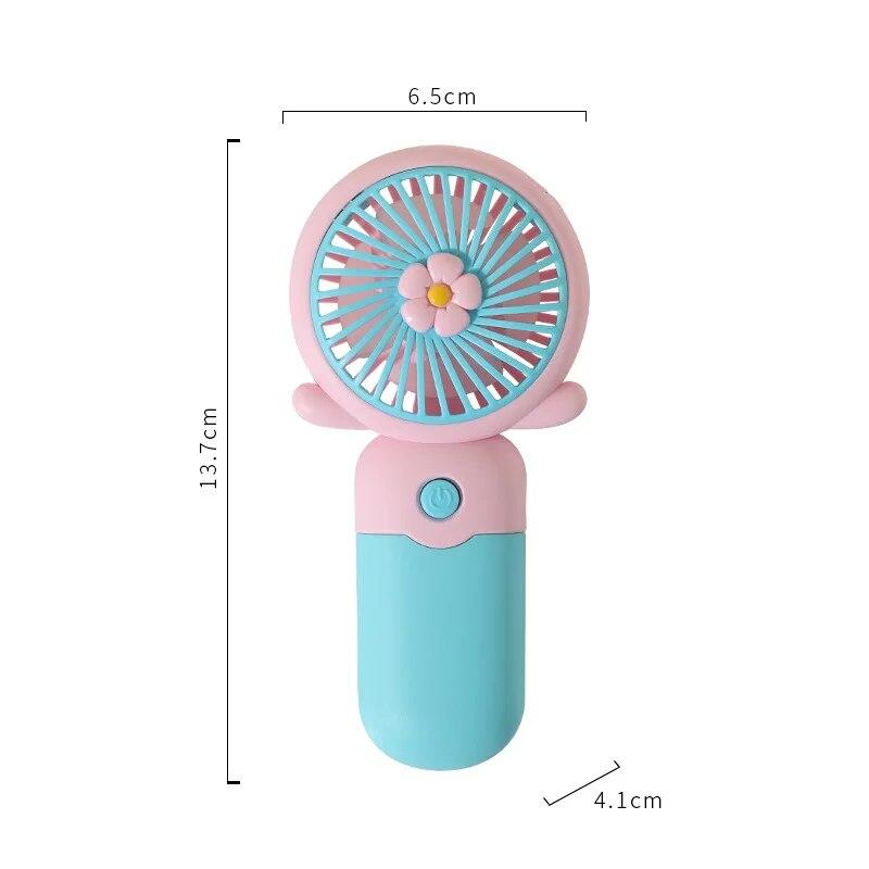 1pc Daisy Flower Small Fan Household Outdoor Pocket Compact Fan Handheld Mini Portable USB Charging Handheld Mini Fan