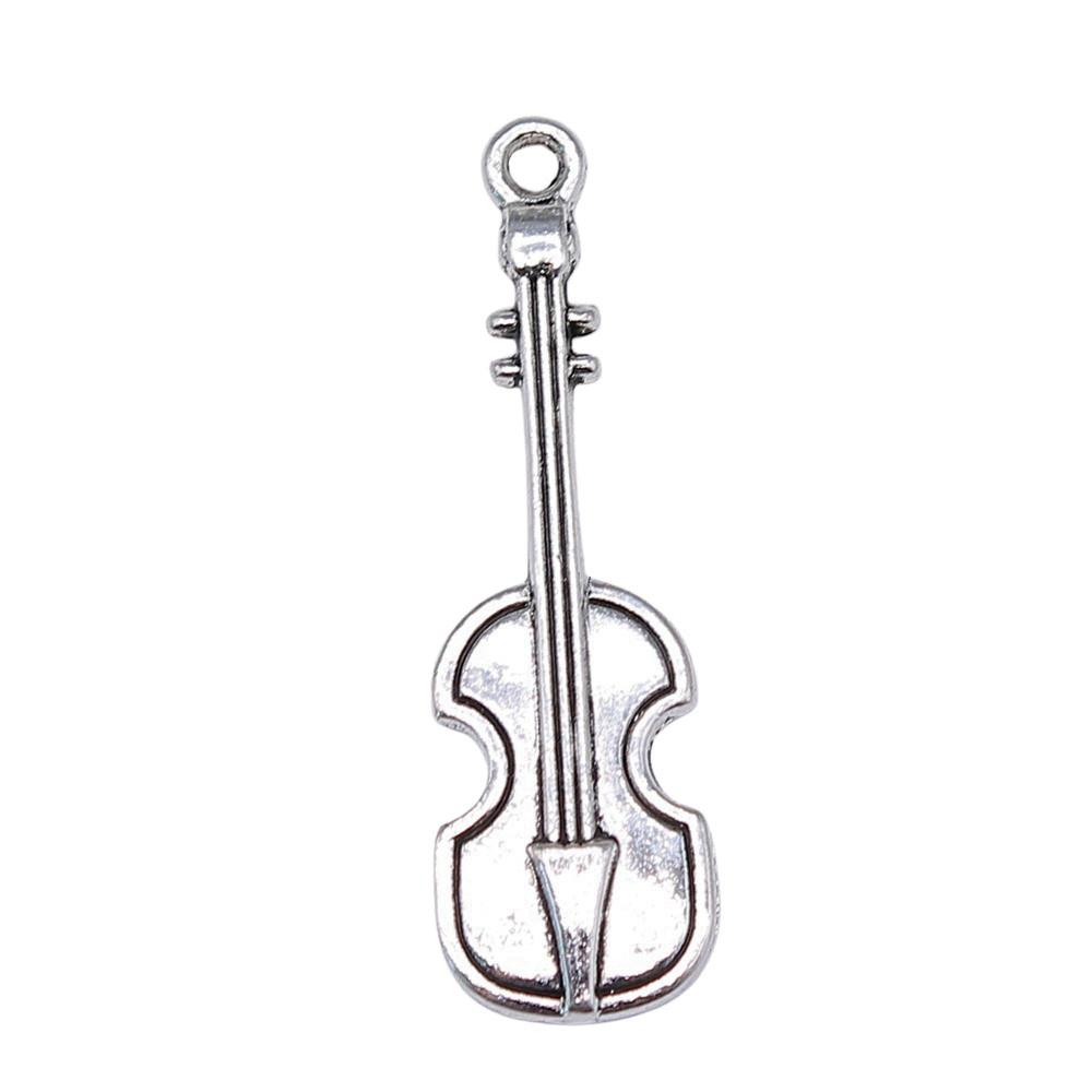 Musical Charms Multi Color Alloy Guitar Pendants For Music Themed Jewelry Making
