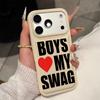 Funda de Teléfono Amor de Pareja en Inglés Para IPhone 17 17Air 16 15 Funda Para IPhone 11 13 12 14 Pro Max 16 15 14 Plus Funda Cubierta Funda
