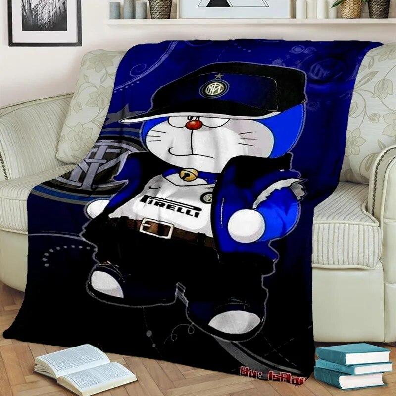 3D Printing D-Doraemon Anime Cartoon Blanket,Soft Throw Blanket for Home Bedroom Bed Sofa Picnic Travel Office Cover Blanket Kid