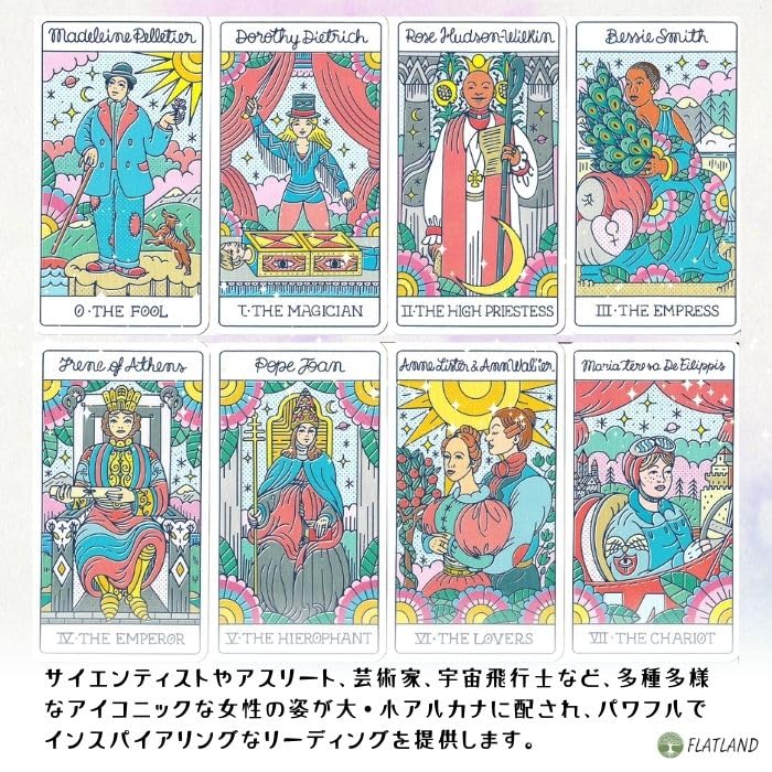 Girl Power Tarot Reading Set with Japanese Authentic Tarot 78 Cards Tarot, Instructions, Cards,