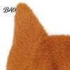 Versatile Wearable Plush Hat Animal Hat, Fox And Wolf Double-sided with 3D Ears, Soft Winter Cap Fuzzy Warm Cute for Men Women Cosplay Party