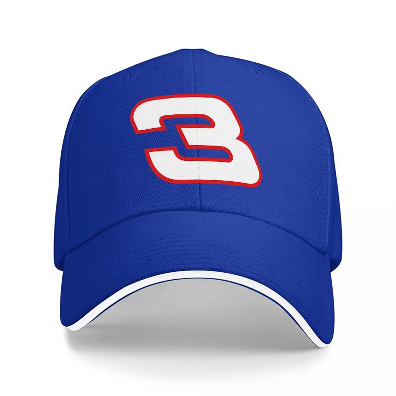 Number Three Black Baseball Cap with Red and White Embroidered Logo Classic Style Adjustable Hat for Unisex and Women