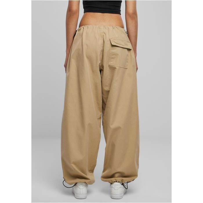 Pantalon parachute - Urban Classics - Wetsand - Beige - Femme - Coupe loose