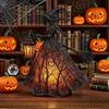 Halloween Witch Lamp Halloween Decor Resin Figurine With Battery Power For Spooky Table Display