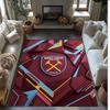 Tappeto in Velluto di Cristallo con Stampa del West Ham United Football, Comodo Assorbente d'Acqua Antiscivolo Tappeto per Pavimenti Interni