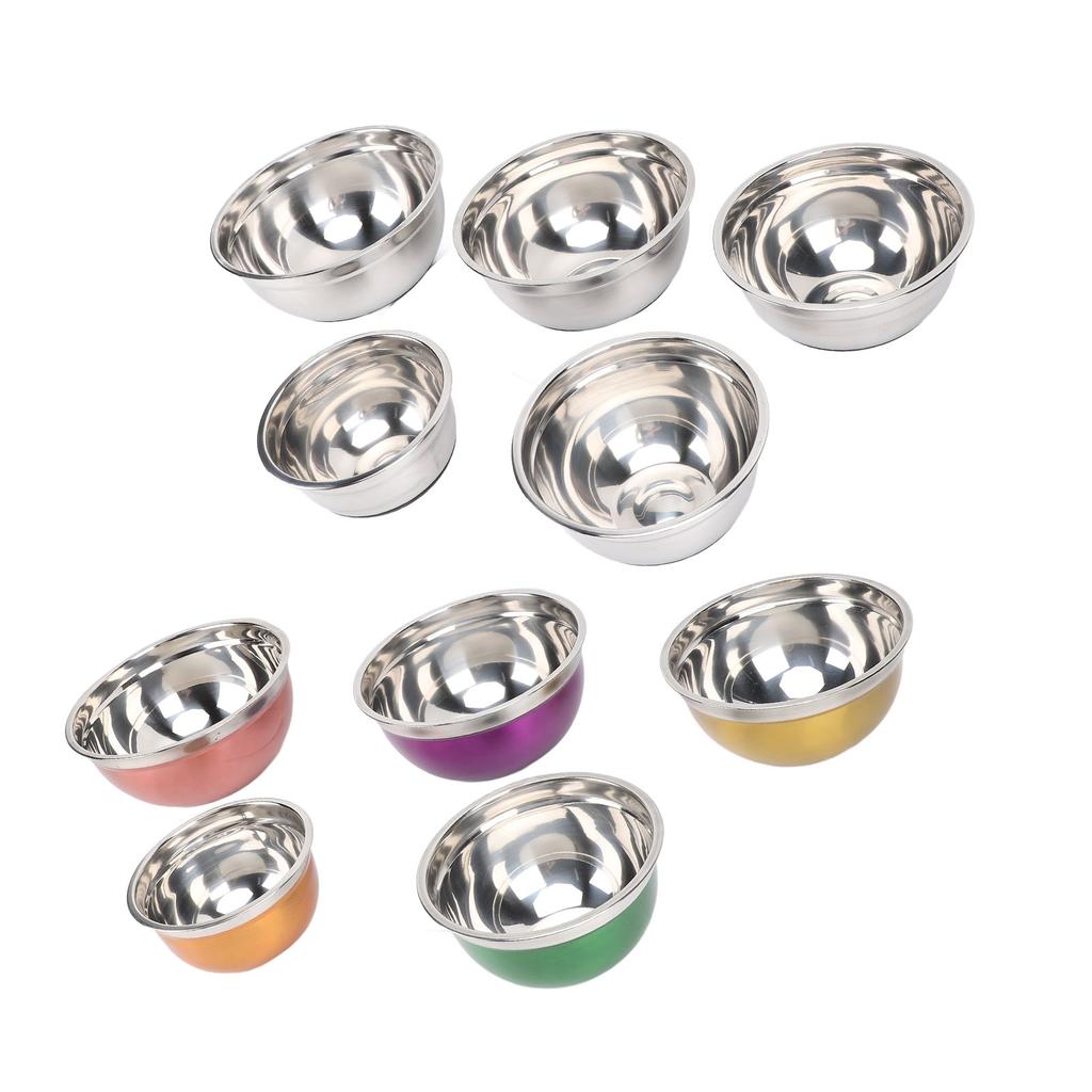 5 Pieces Stainless Steel Bowls with Lids Multipurpose Baking and Mixing Bowl Set for Vegetable Fruit