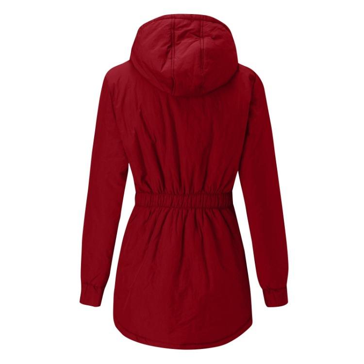 Women Fleece Hooded Coat Lamb Wool Cotton Padded Winter Fashion Coat