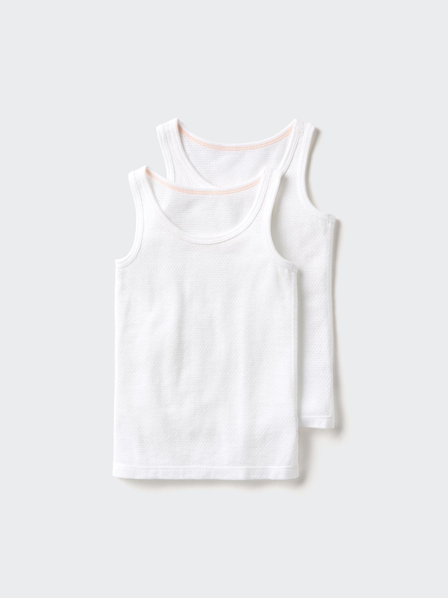

Uniqlo Майка-сетка из хлопка Bt 2 шт. однотонная 00 WHITE/BABY 110