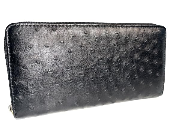 

Long Round Zipper Ostrich Genuine Full Ost Unisex [GUODI] Wallet, Type, Leather, Point, Women s, Men s, HL6754OS, Brown, Wallet, Wallet, Wallet, чорний