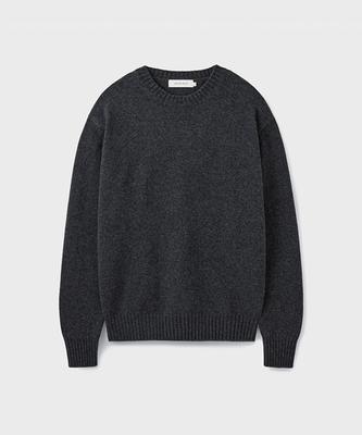 Yunionbeullu [V2] Cashmere Wool Crewneck Knit [Charcoal]