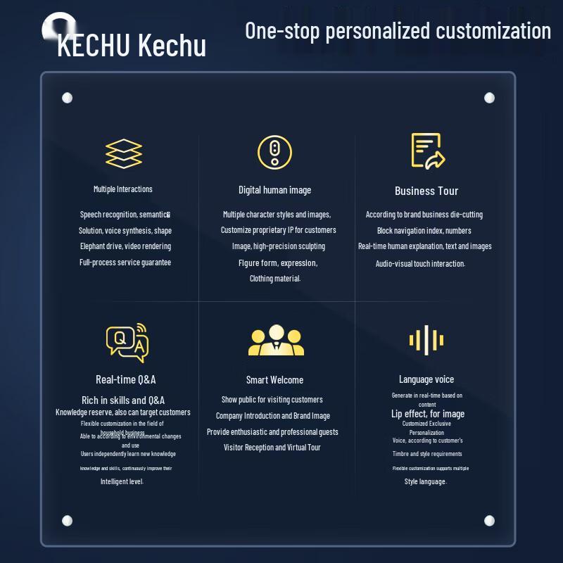 Kechu AI Digital Human Smart Interactive Kiosk CN plug (adapter included)