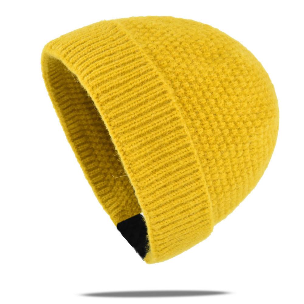 Knitted With Hat Stretch Adjusting Cotton Material Hat Dome Warm Hat Fashion