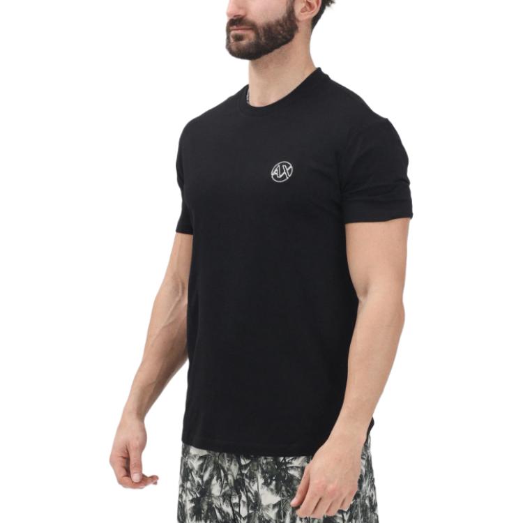 Armani Exchange Letter Round Neck Short Sleeve T-Shirt Men Tops Black XM000558-AF10358-UC001