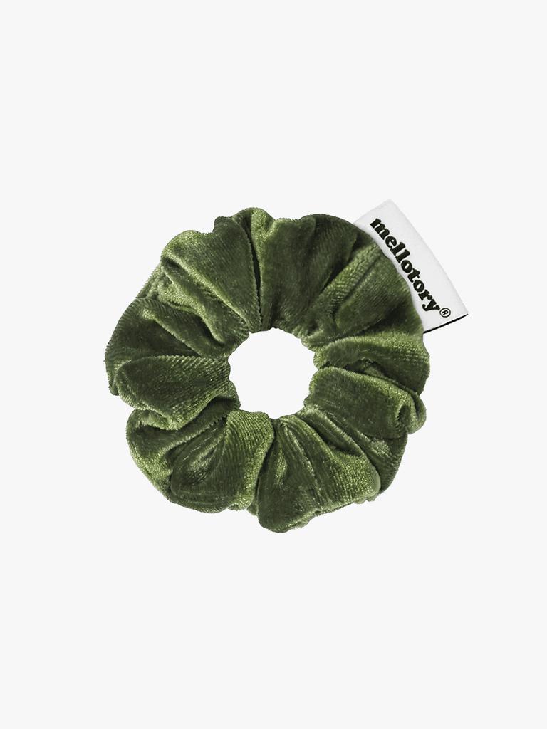 Mellotory Mini Velvet Scrunchie (Olive)