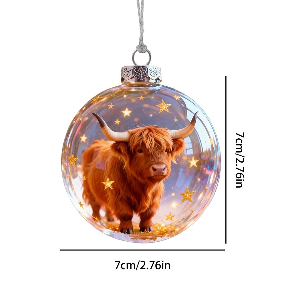 Christmas Wildlife Wonders Ball Ornament 3D Transparent Animal Ball Christmas Decoration Hangable Christmas Tree Ornament
