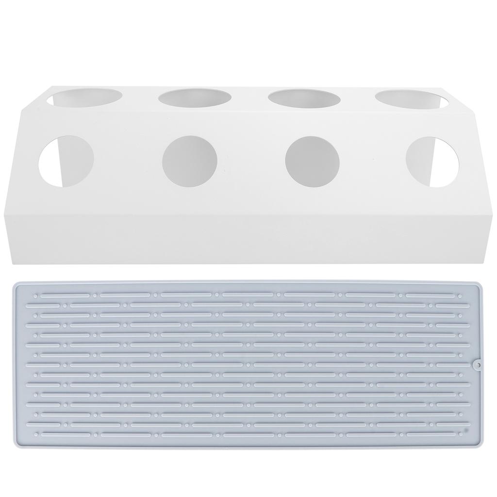 Soda-Flaschen-Trockengestell, 4 Löcher, Flaschen-Abtropffläche mit Abtropffläche für Küchenrestaurants