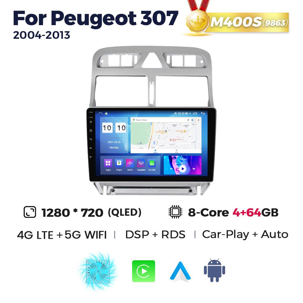 Navifly 9 Inch Intelligent Systems Multimedia Car Radio For Peugeot 307 307CC 307SW 2002-2013 Wireless Carplay Android Auto GPS