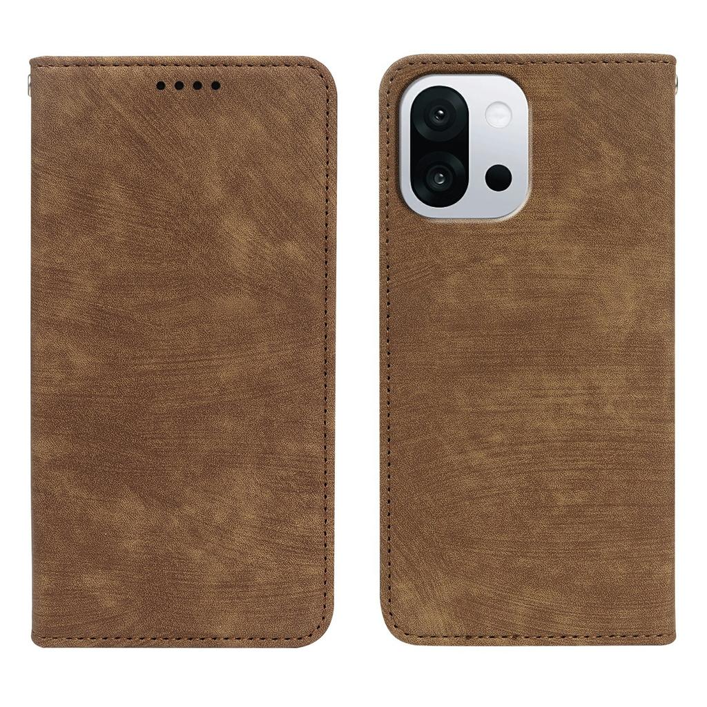 For OnePlus 13T 5G Case Strong Magnetic Leather Wallet Phone Cover with Striped Texture