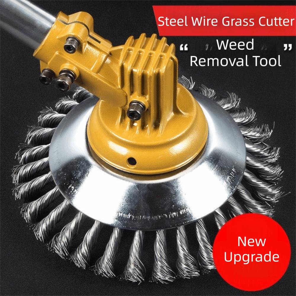 Round Weed Brush Cutter Head Knotted Steel Wire Weed Trimmer Disc Grass Trimmer Head Garden Use