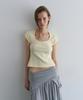 Obeodyupeulleeo Snap Shoulder T-Shirt_Lemon