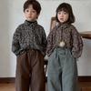 Jiaye Tongpin 2025 Autumn Kids' Distressed Cotton Wide-Leg Pants