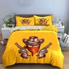 Cowboy Theme Decorative Set Bedding Set with 1 Duvet Cover 2 Pillowcases Single Double King Queen, Gift