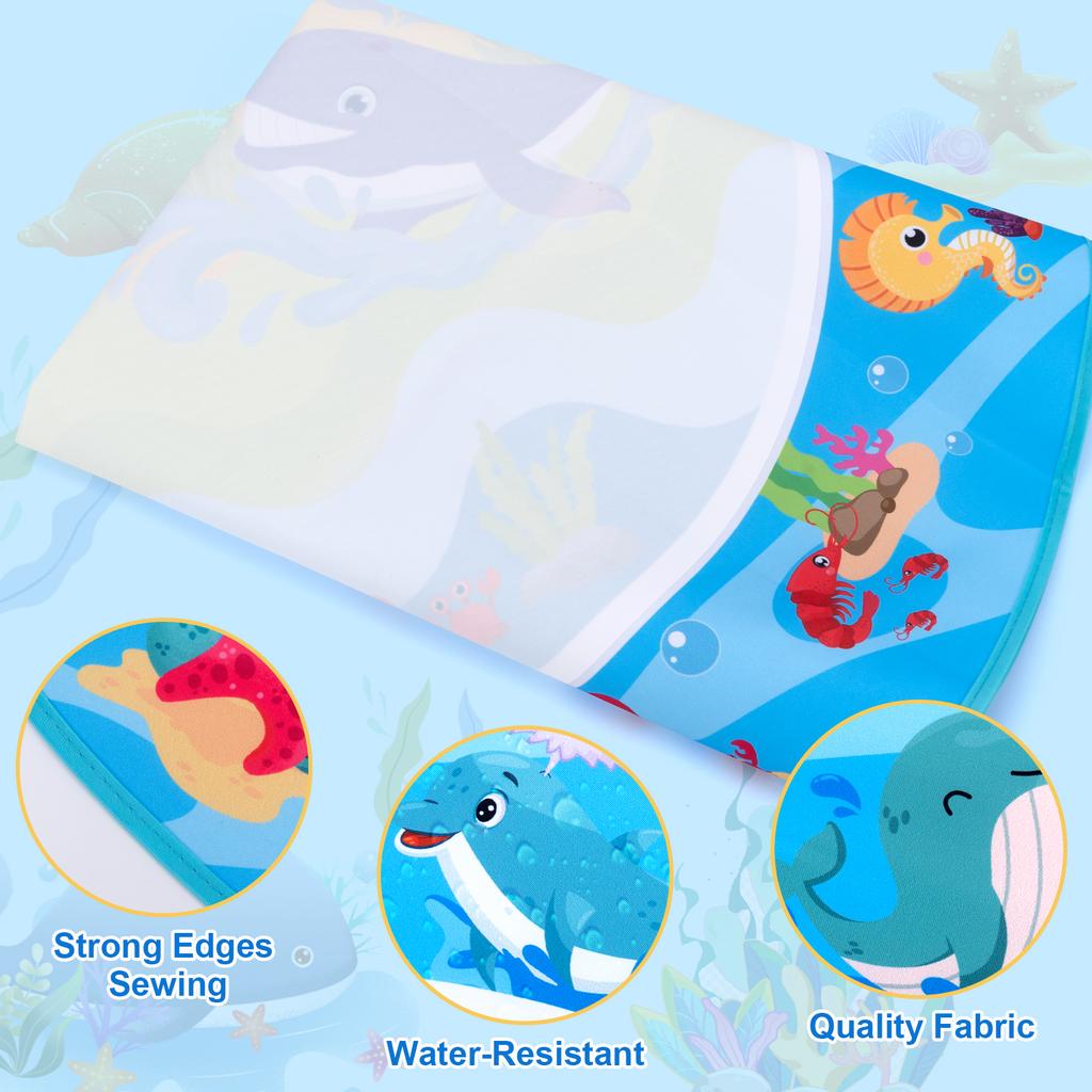 Kids Magic Water Drawing Mat Coloring Doodle with Reusable Magic Pens Montessori Toys Painting Board Educational Toys Kids Gifts