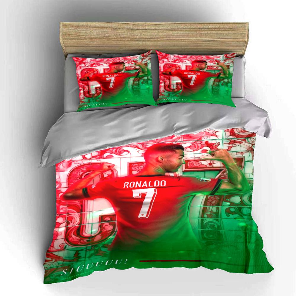 Biancheria da letto Ronaldo Rossa e Verde Set biancheria da letto (1 copripiumino, 2 federe, piumino non incluso)