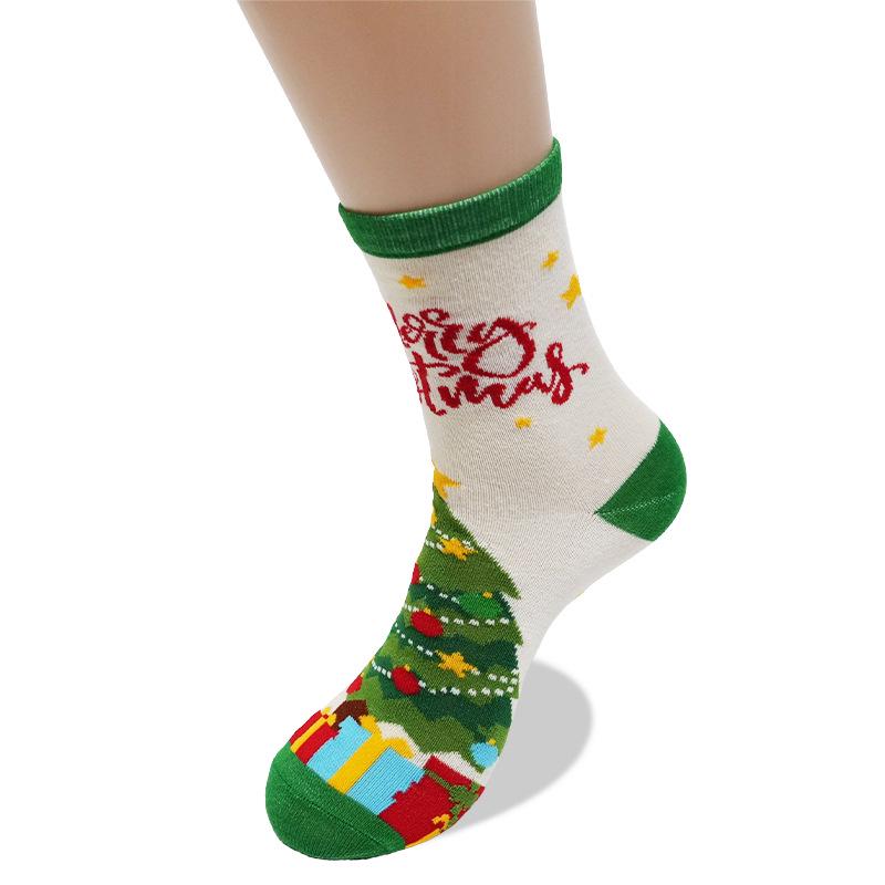 50 Christmas Stocking Styles: Autumn/Winter Cartoon Mid-Calf Socks, Perfect Holiday Gift